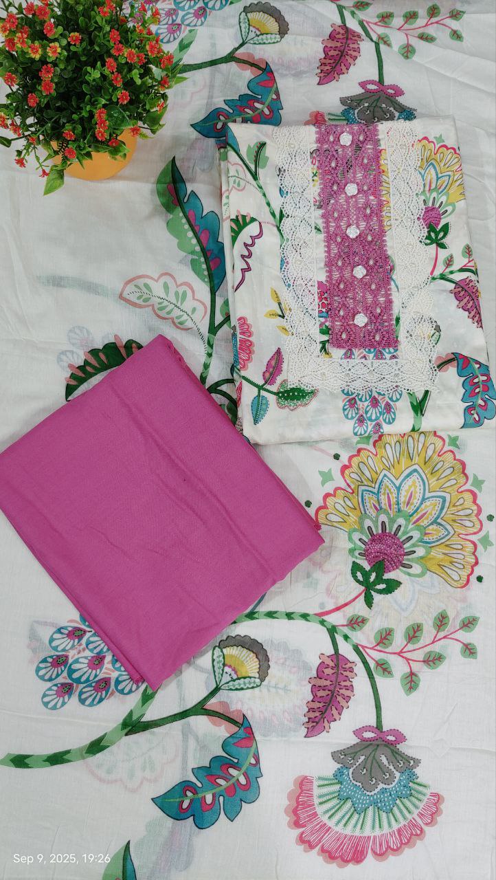 Premium Jam Cotton with Pure Cotton Duppta