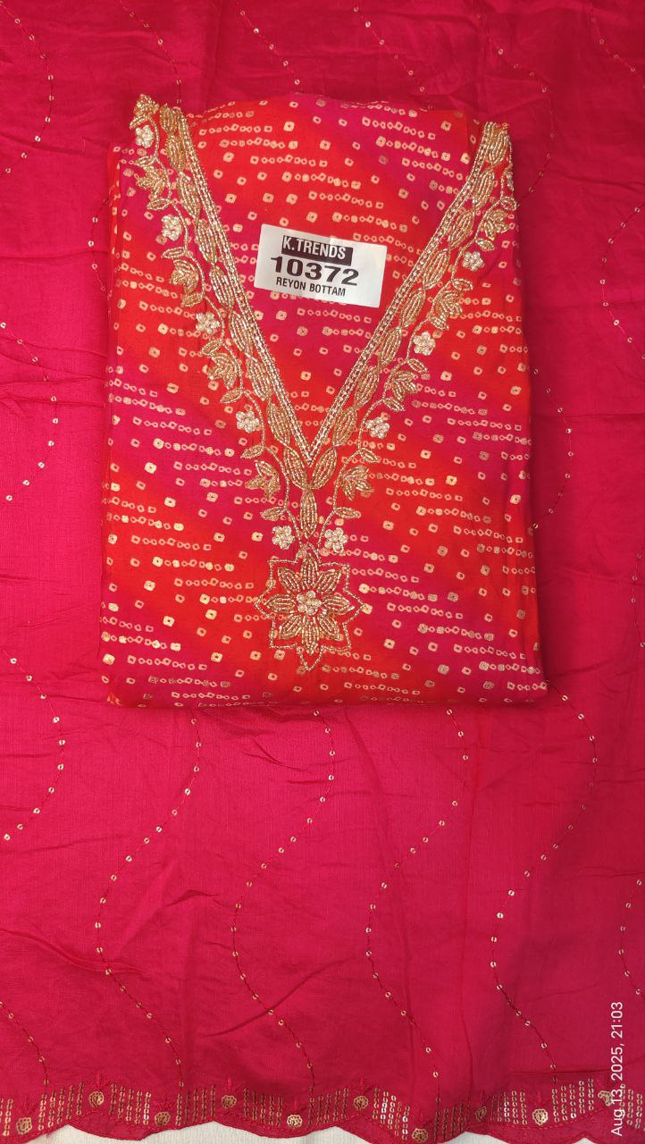 Pure Muslin Handwork Suit