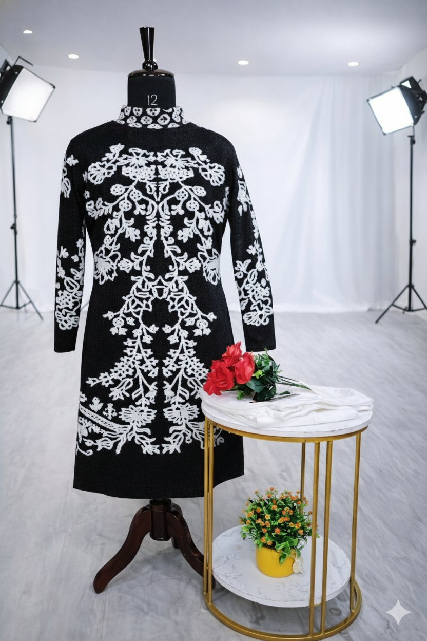 Premium Woolen Black Tunic