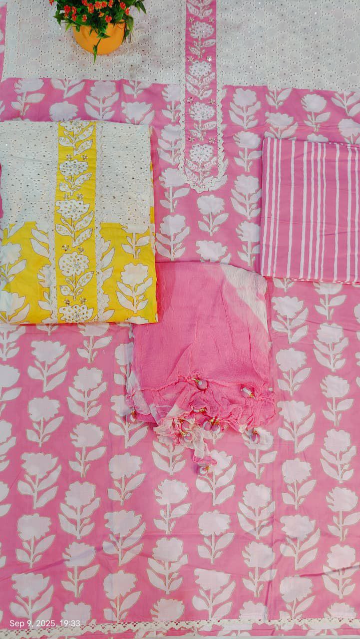 Premium Pure Cotton Unstitched Suit